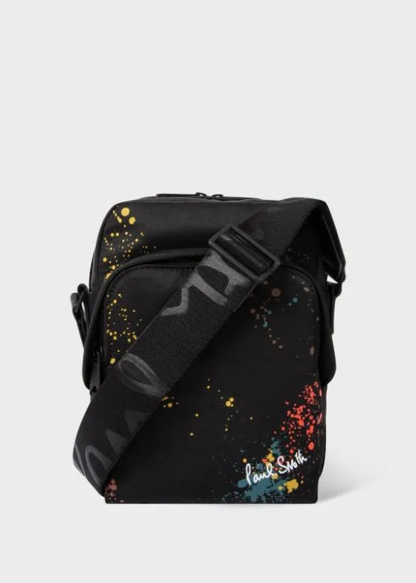 Paul Smith Bags 039Paint Splatter039 Cross Body Bag Black 8211 Mens