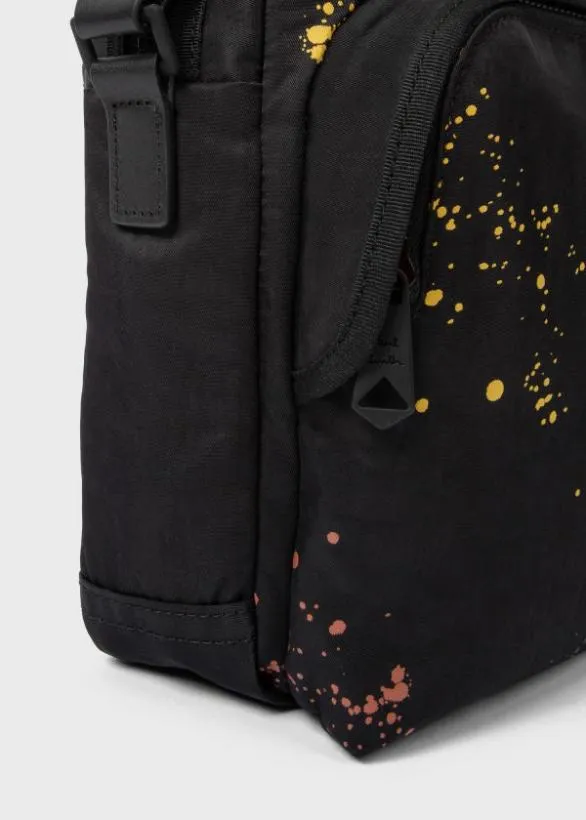 Paul Smith Bags 039Paint Splatter039 Cross Body Bag Black 8211 Mens