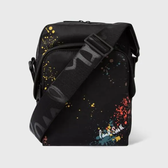 Paul Smith Bags 039Paint Splatter039 Cross Body Bag Black 8211 Mens