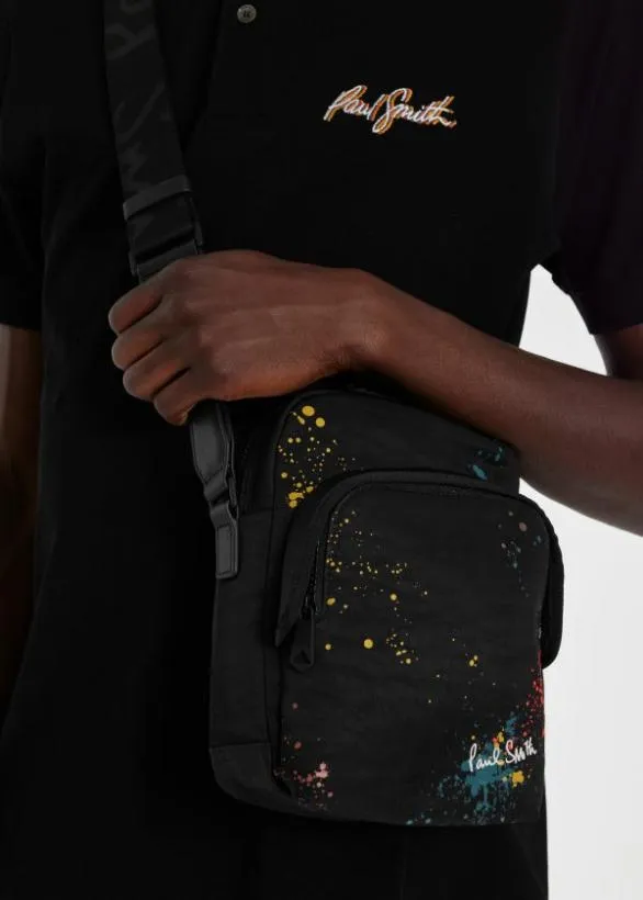 Paul Smith Bags 039Paint Splatter039 Cross Body Bag Black 8211 Mens