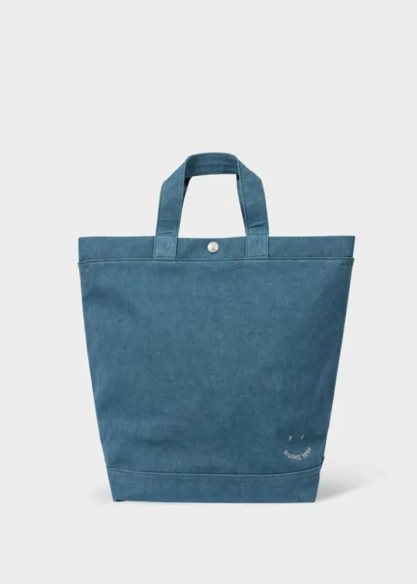 Paul Smith Bags Canvas 039PS Happy039 Tote Bag Navy 8211 Mens