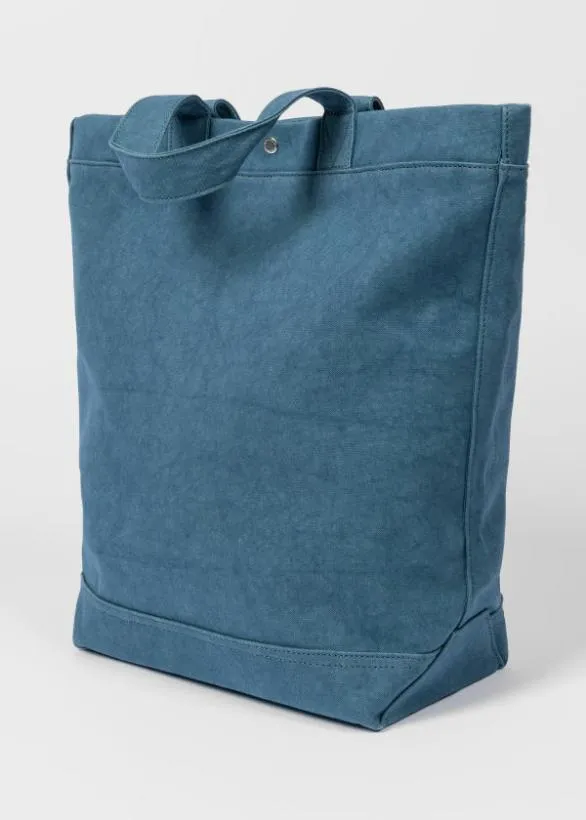 Paul Smith Bags Canvas 039PS Happy039 Tote Bag Navy 8211 Mens