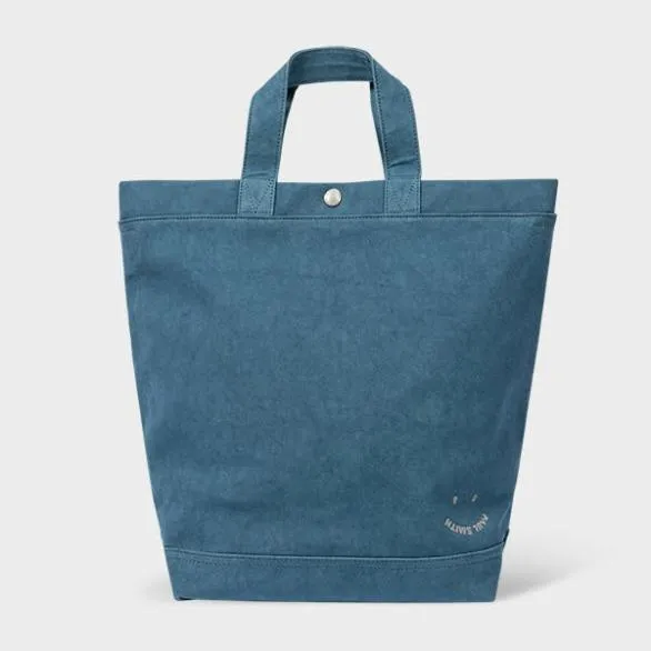 Paul Smith Bags Canvas 039PS Happy039 Tote Bag Navy 8211 Mens