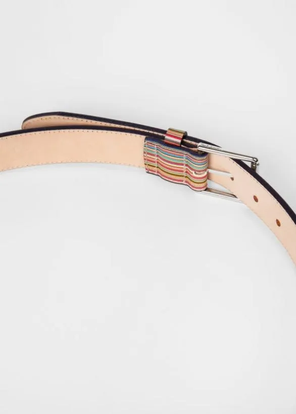 Paul Smith Belts 039Signature Stripe039 Leather Belt Signature Stripe 8211 Mens
