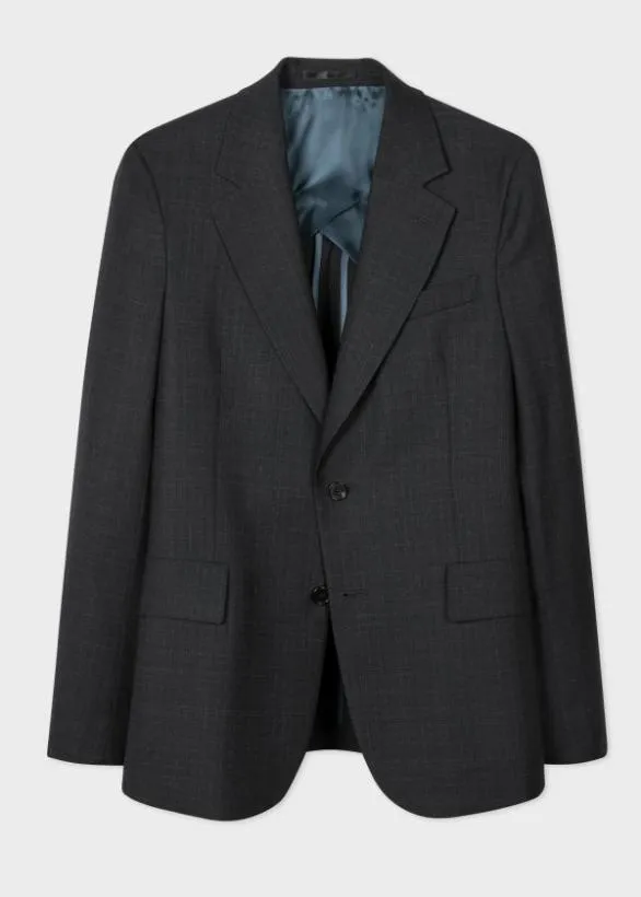 Paul Smith Blazers Fade Check Wool Blazer Black 8211 Mens