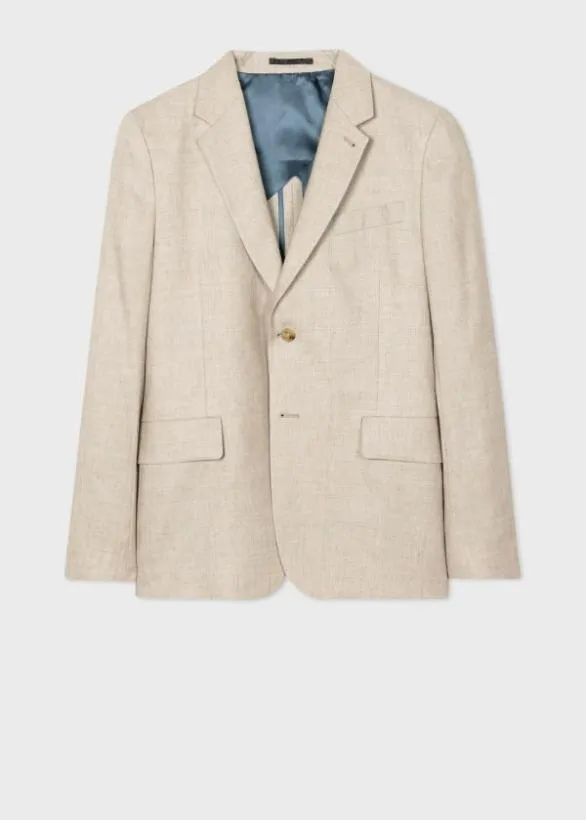 Paul Smith Blazers LinenBlend BuggyLined Blazer Beige 8211 Mens