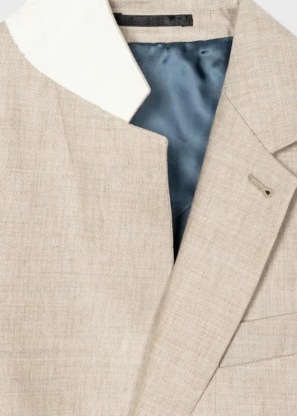 Paul Smith Blazers LinenBlend BuggyLined Blazer Beige 8211 Mens