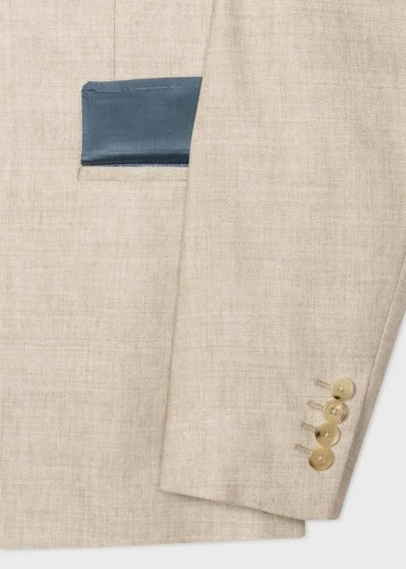 Paul Smith Blazers LinenBlend BuggyLined Blazer Beige 8211 Mens
