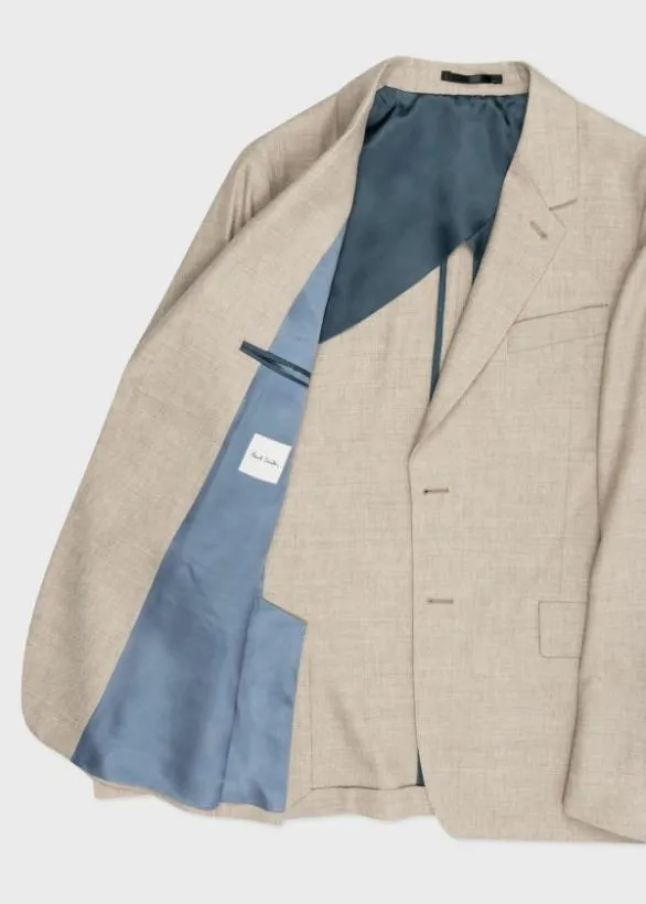 Paul Smith Blazers LinenBlend BuggyLined Blazer Beige 8211 Mens