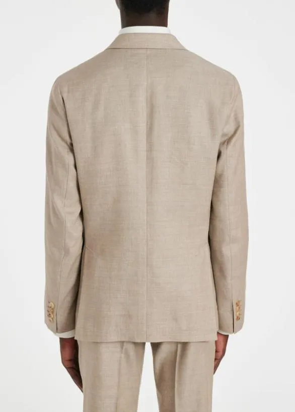 Paul Smith Blazers LinenBlend BuggyLined Blazer Beige 8211 Mens