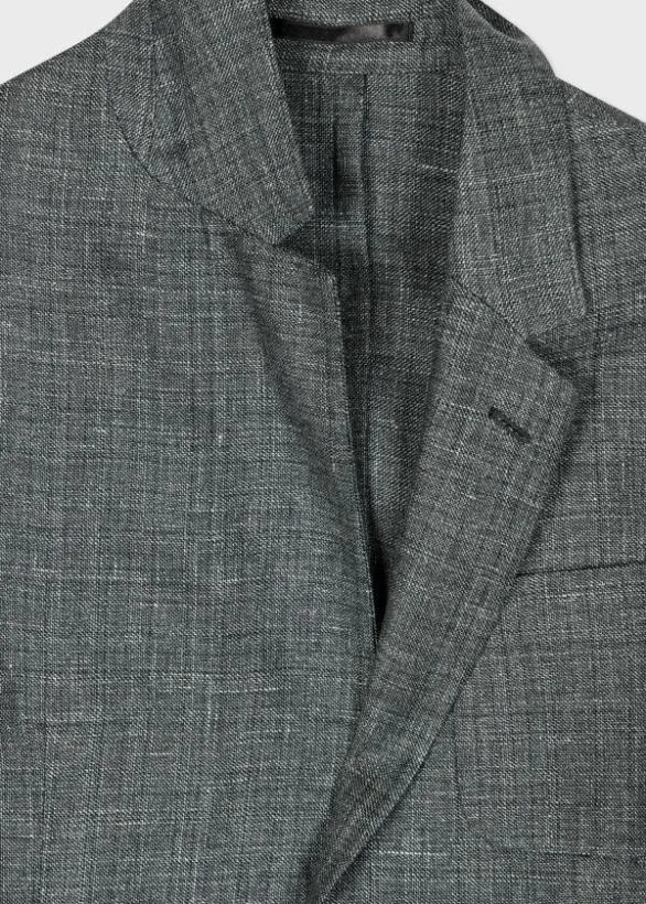 Paul Smith Blazers LinenBlend PatchPocket Blazer Grey 8211 Mens