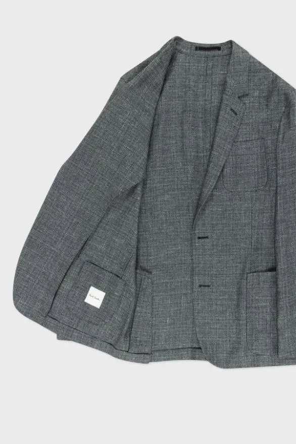 Paul Smith Blazers LinenBlend PatchPocket Blazer Grey 8211 Mens