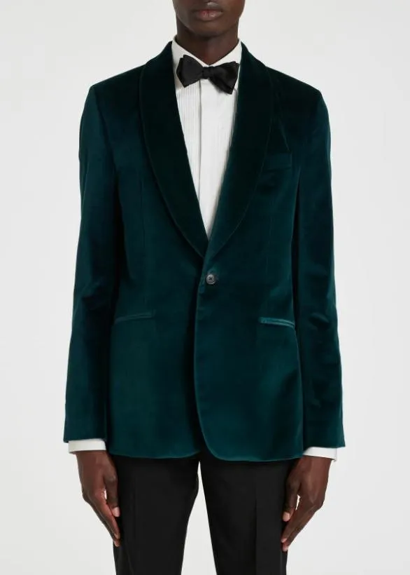 Paul Smith Blazers Teal Velvet Evening Blazer Teal 8211 Mens