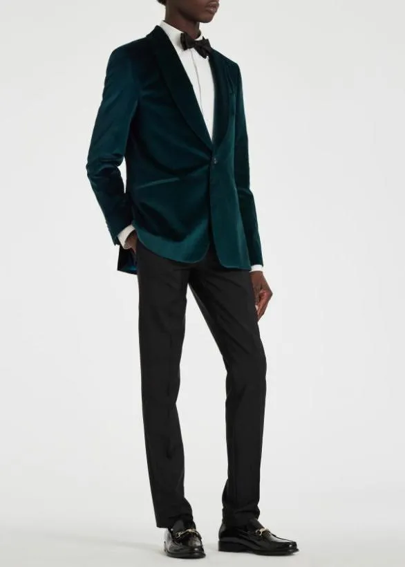 Paul Smith Blazers Teal Velvet Evening Blazer Teal 8211 Mens