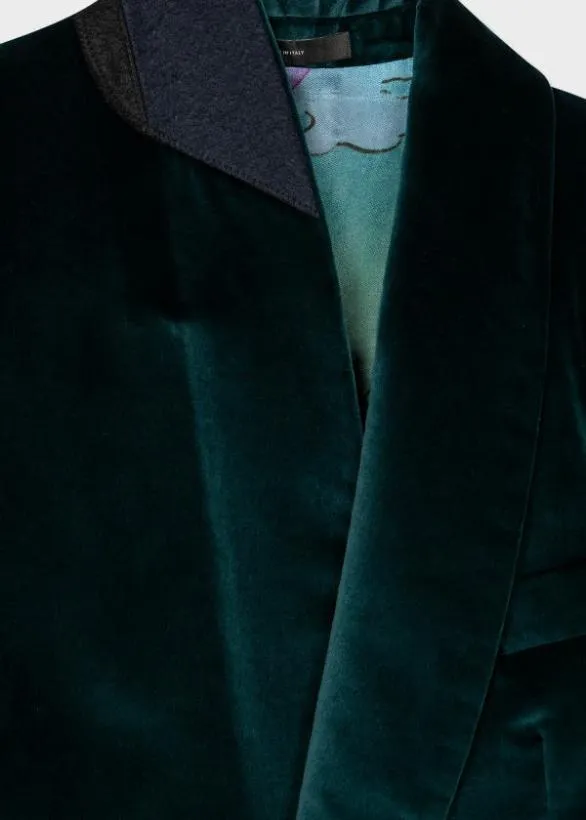 Paul Smith Blazers Teal Velvet Evening Blazer Teal 8211 Mens