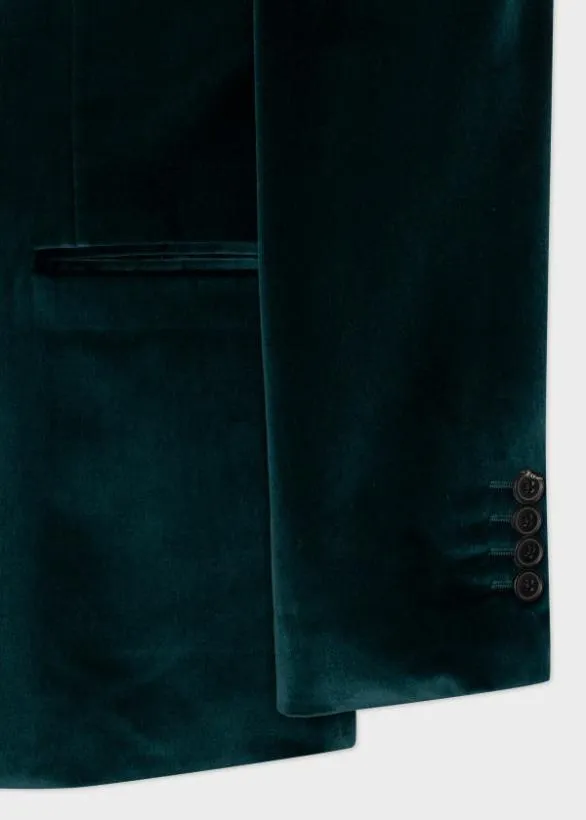 Paul Smith Blazers Teal Velvet Evening Blazer Teal 8211 Mens