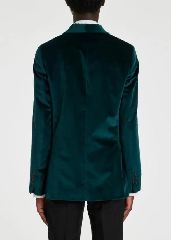 Paul Smith Blazers Teal Velvet Evening Blazer Teal 8211 Mens