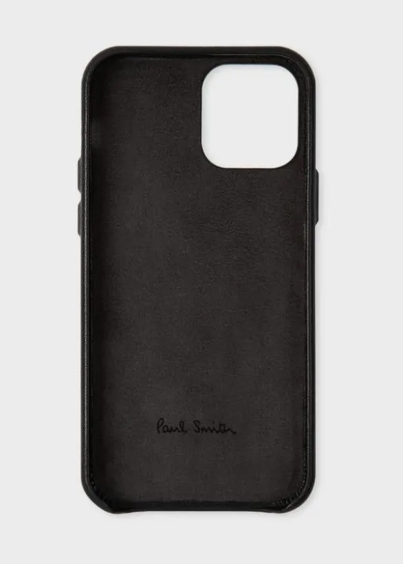 Paul Smith Cases and Covers Native Union X Paul Smith Leather Case 8211 IPhone 13 Pro Black 8211 Mens
