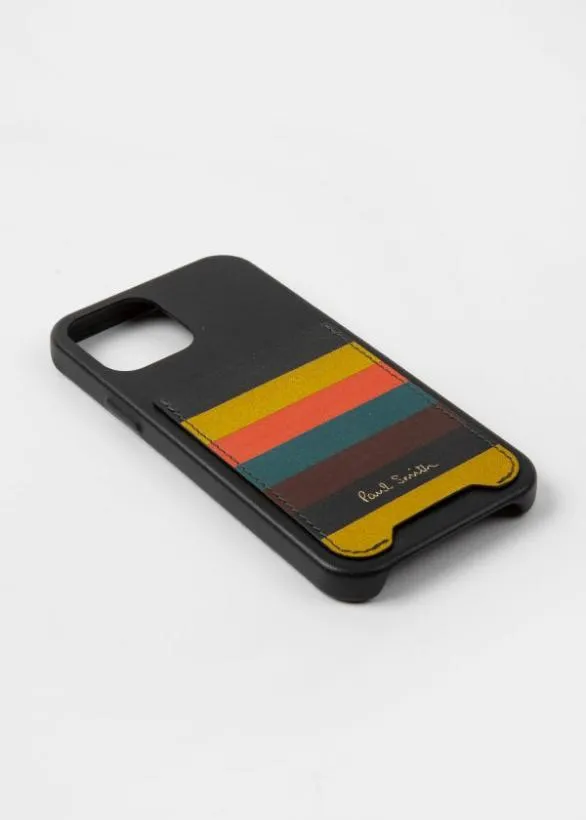 Paul Smith Cases and Covers Native Union X Paul Smith Leather Case 8211 IPhone 13 Pro Black 8211 Mens