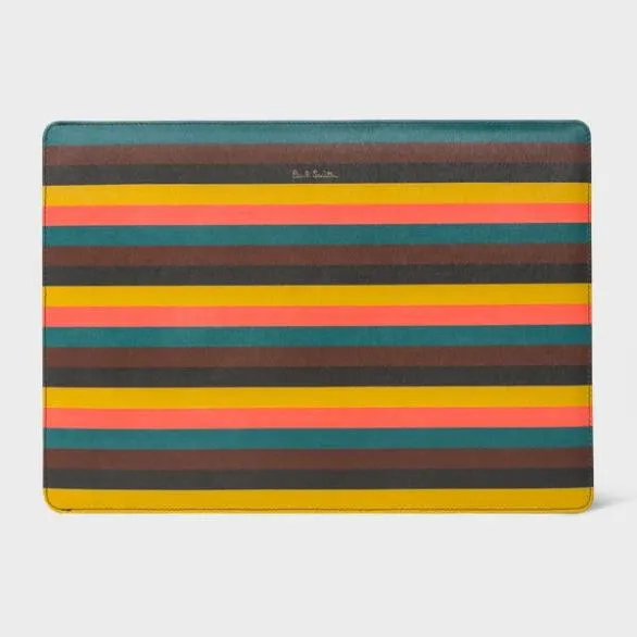Paul Smith Cases and Covers Paul Smith X Native Union 8211 039Artist Stripe039 Leather MacBook Sleeve Multicolour 8211 Mens
