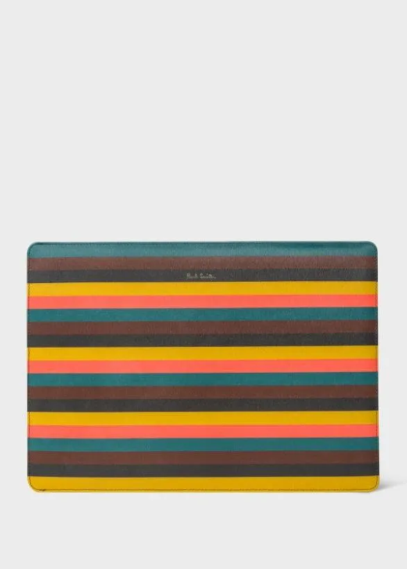 Paul Smith Cases and Covers Paul Smith X Native Union 8211 039Artist Stripe039 Leather MacBook Sleeve Multicolour 8211 Mens