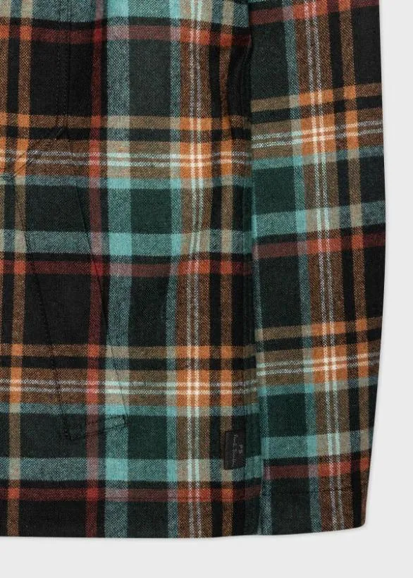 Paul Smith Coats and Jackets Checked Wool Jacket Teal 8211 Mens