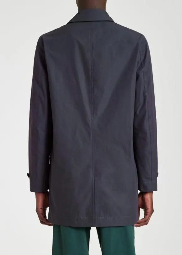 Paul Smith Coats and Jackets CottonBlend Mac Washed Navy 8211 Mens