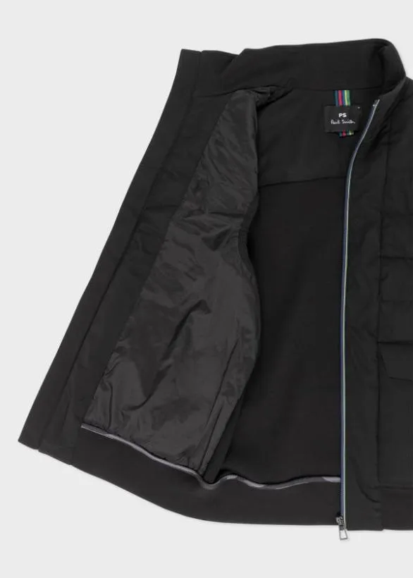 Paul Smith Coats and Jackets Mixed Media Wadded Gilet Black 8211 Mens