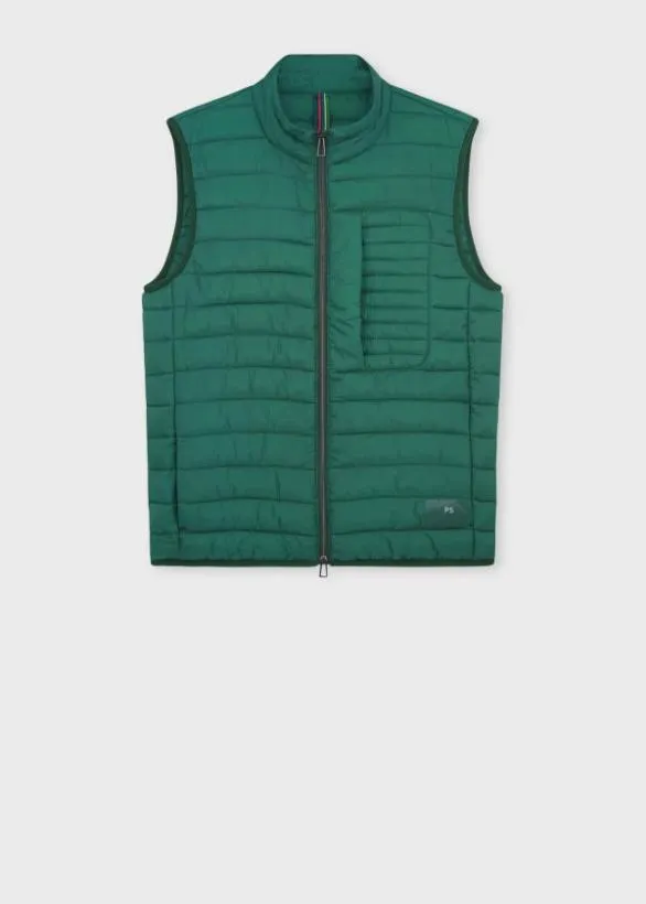 Paul Smith Coats and Jackets Padded Gilet Green 8211 Mens