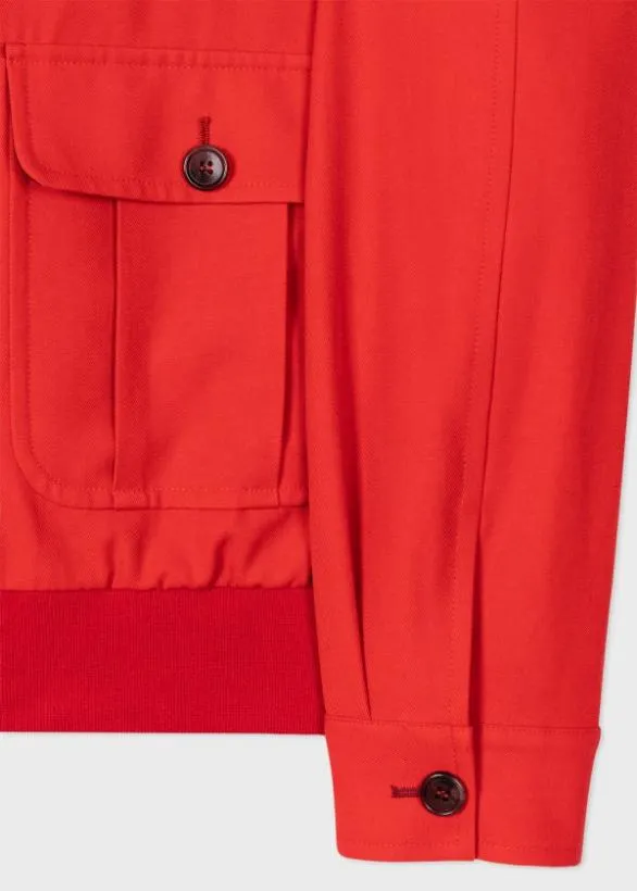 Paul Smith Coats and Jackets Red Compact Tech Twill Short Jacket Red 8211 Mens