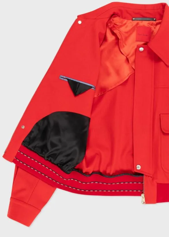 Paul Smith Coats and Jackets Red Compact Tech Twill Short Jacket Red 8211 Mens