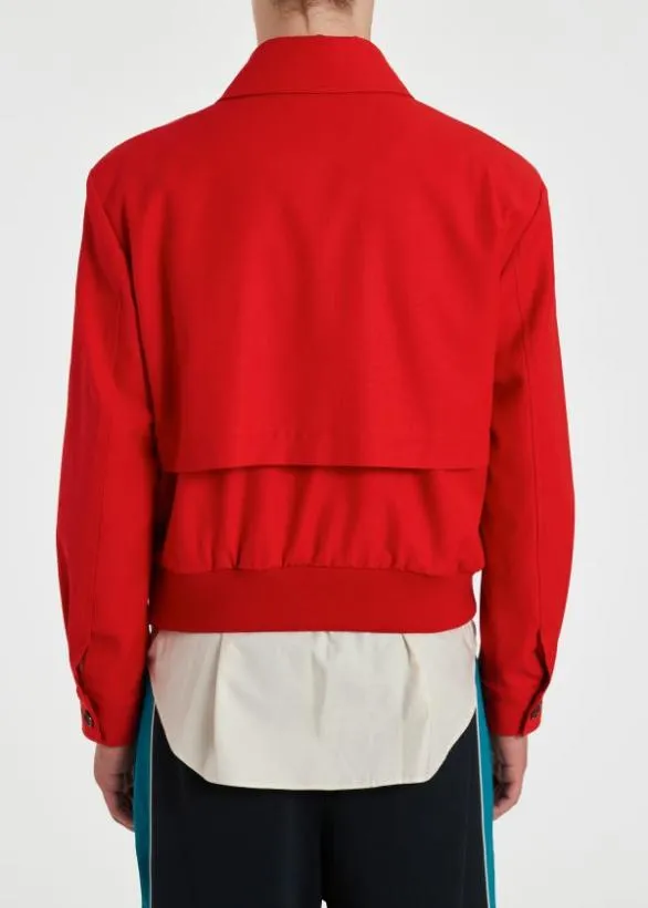 Paul Smith Coats and Jackets Red Compact Tech Twill Short Jacket Red 8211 Mens
