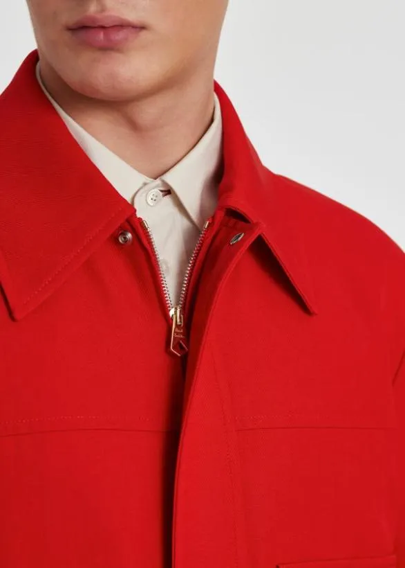 Paul Smith Coats and Jackets Red Compact Tech Twill Short Jacket Red 8211 Mens