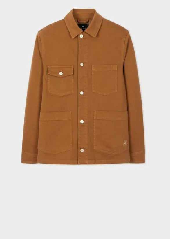 Paul Smith Coats and Jackets StretchCotton Chore Jacket Tan 8211 Mens