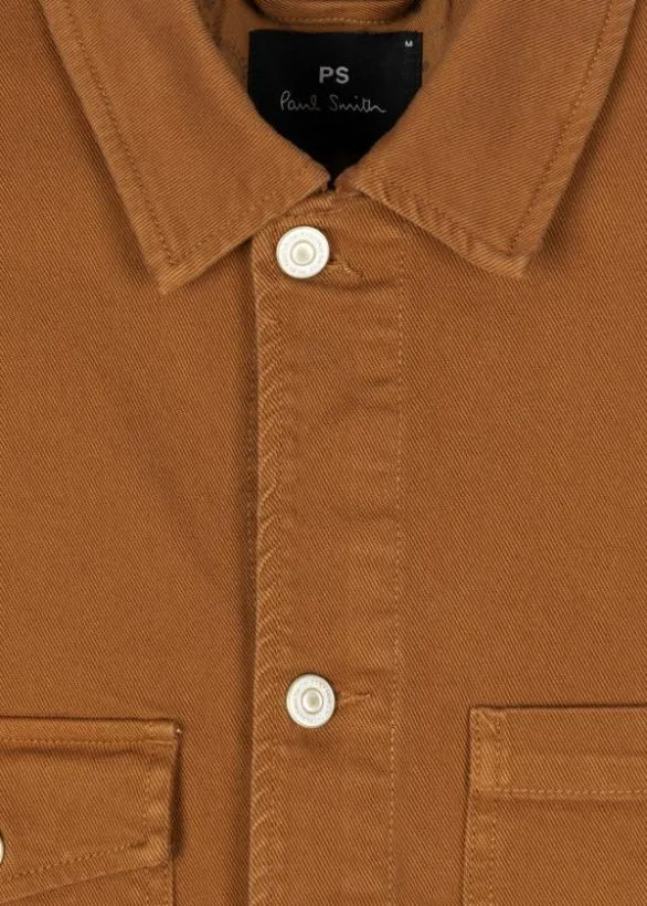 Paul Smith Coats and Jackets StretchCotton Chore Jacket Tan 8211 Mens