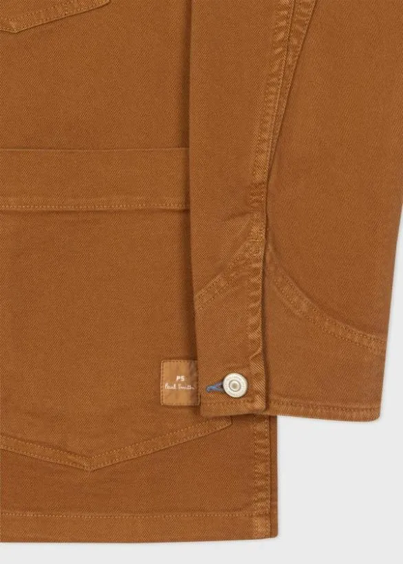 Paul Smith Coats and Jackets StretchCotton Chore Jacket Tan 8211 Mens