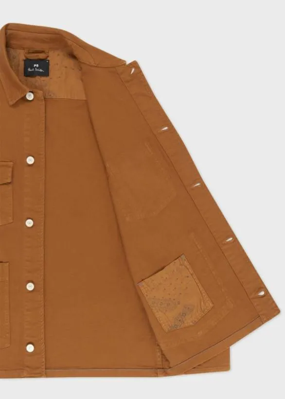 Paul Smith Coats and Jackets StretchCotton Chore Jacket Tan 8211 Mens