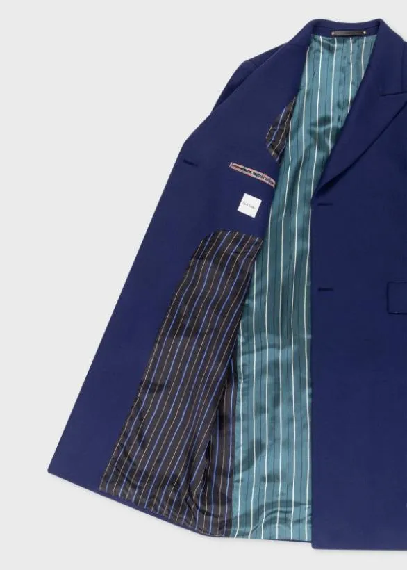 Paul Smith Coats and Jackets WoolCashmere Epsom Coat Blue 8211 Mens