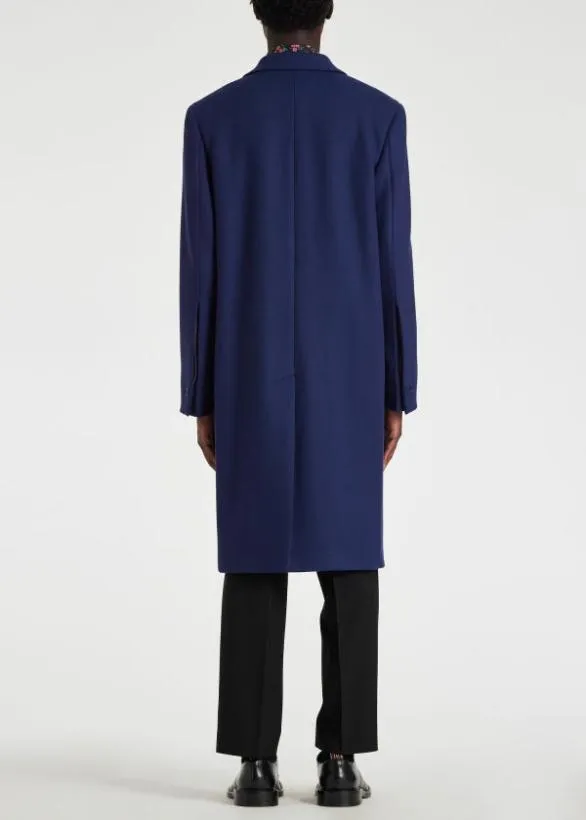 Paul Smith Coats and Jackets WoolCashmere Epsom Coat Blue 8211 Mens