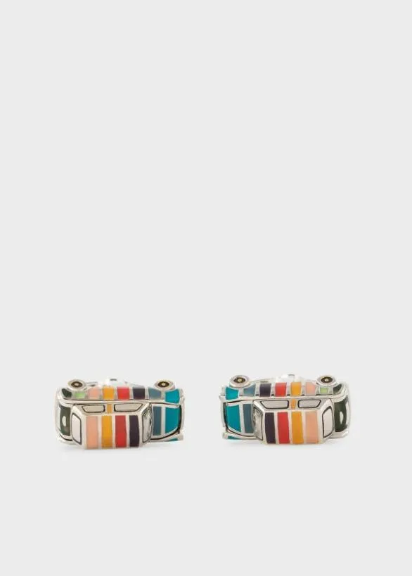Paul Smith Cufflinks 039Artist Stripe039 Mini Cufflinks Silver 8211 Mens