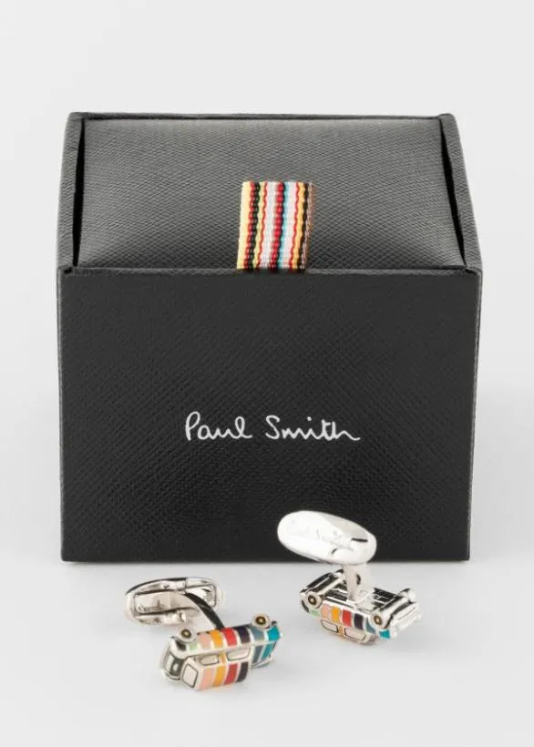 Paul Smith Cufflinks 039Artist Stripe039 Mini Cufflinks Silver 8211 Mens