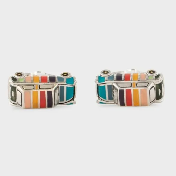 Paul Smith Cufflinks 039Artist Stripe039 Mini Cufflinks Silver 8211 Mens