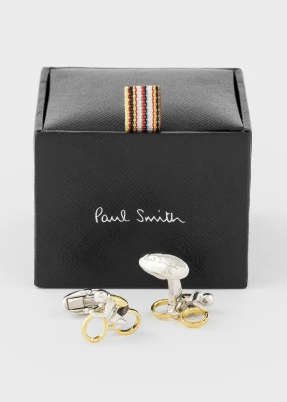 Paul Smith Cufflinks 039Cycle039 Cufflinks Silver 8211 Mens