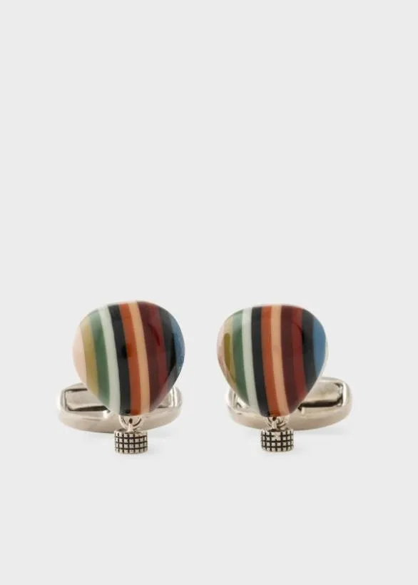 Paul Smith Cufflinks 039Signature Stripe039 Hot Air Balloon Cufflinks Multicolour 8211 Mens Paul Smith Cufflinks 039Signature Stripe039 Hot Air Balloon Cufflinks Multicolour 8211 Mens