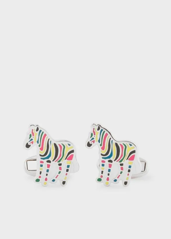 Paul Smith Cufflinks Stripe 039Zebra039 Cufflinks Silver 8211 Mens