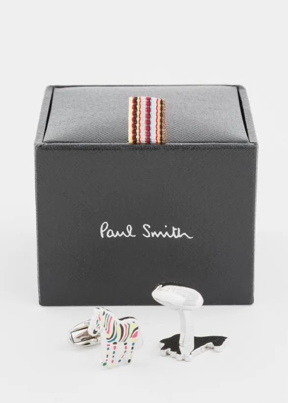 Paul Smith Cufflinks Stripe 039Zebra039 Cufflinks Silver 8211 Mens
