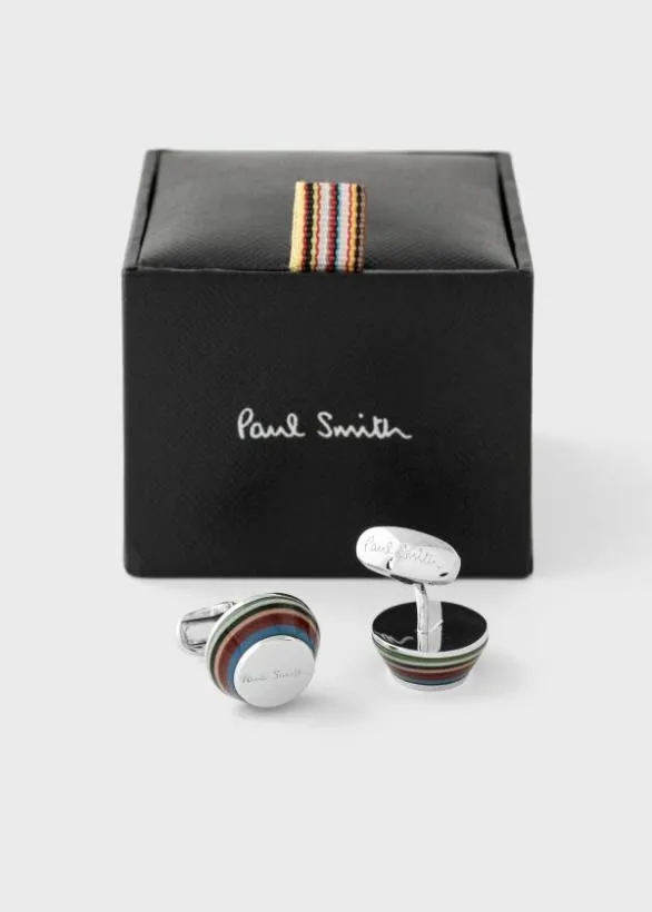 Paul Smith Cufflinks Taper Logo Cufflinks Multicolour 8211 Mens