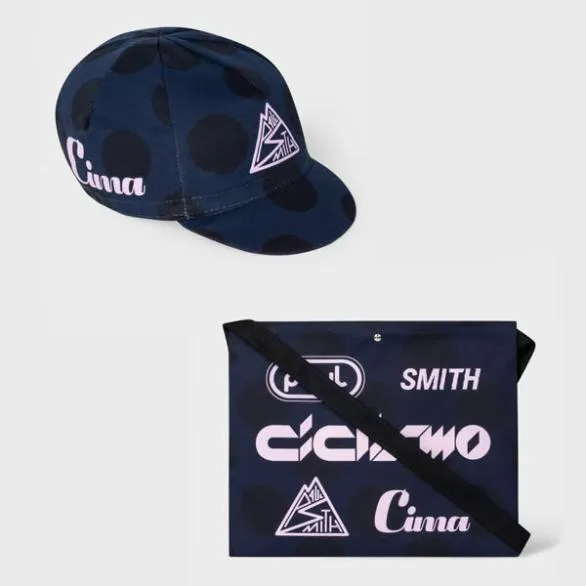 Paul Smith Cycling Polka Dot Cycling Cap and Musette Gift Set Navy 8211 Womens