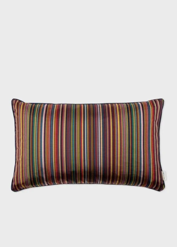 Paul Smith Decorative Accessories 039Signature Stripe039 Silk Bolster Cushion Multicolour 8211 Home