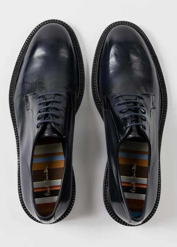 Paul Smith Derby Shoes Leather 039Dakar039 Shoes Dark Navy 8211 Mens